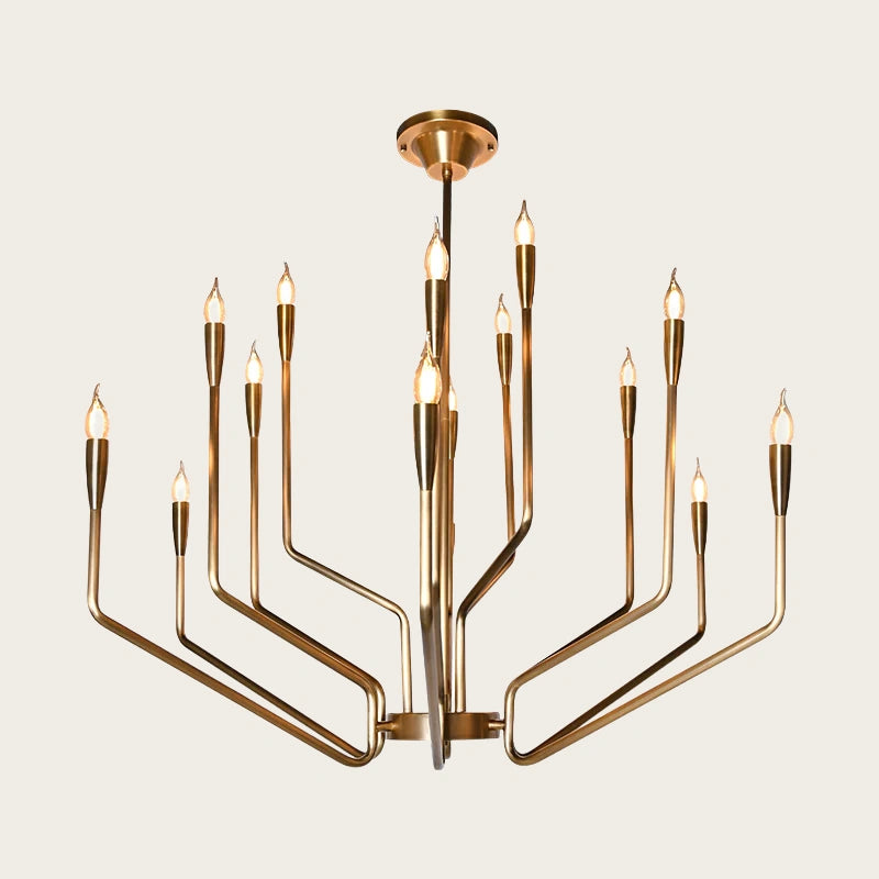 Antique brass chandelier