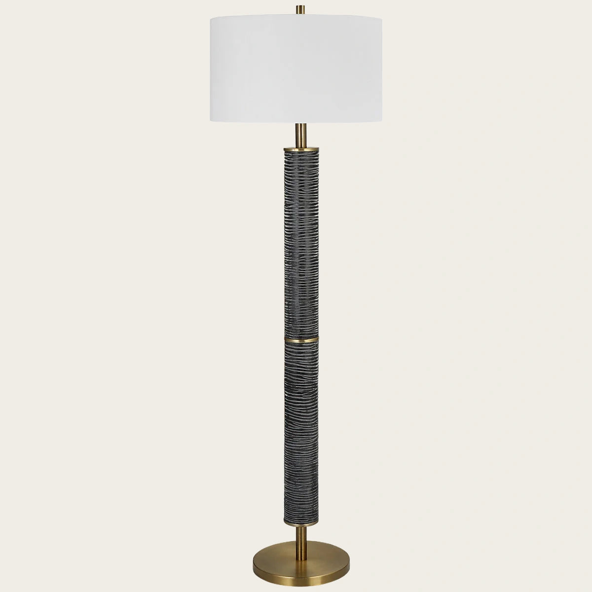 Modern wrought iron antique brass floor lamp
