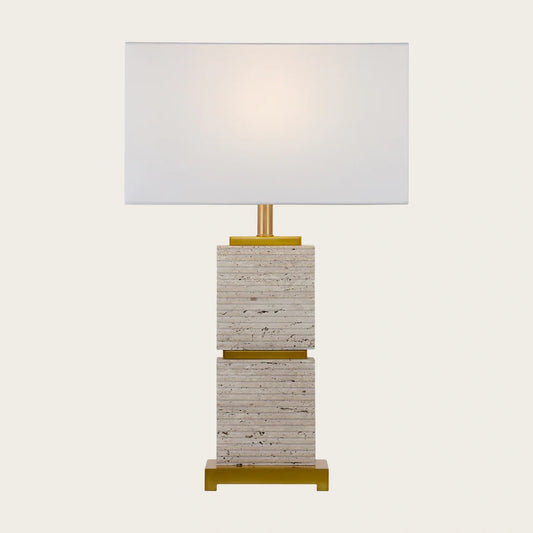 Modern Travertine Table Lamp