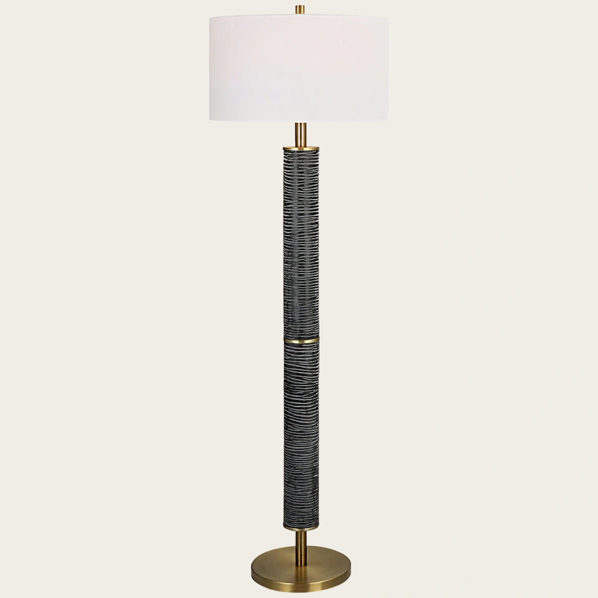 Modern wrought iron antique brass floor lamp