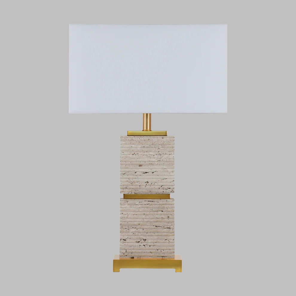 Modern Travertine Table Lamp